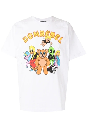 DOMREBEL Humper Peace-print cotton T-shirt - White