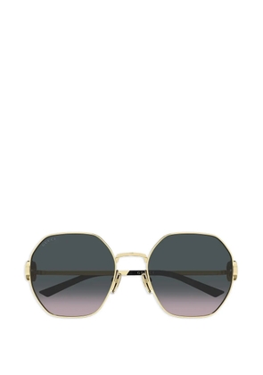 Gucci Eyewear logo-detail sunglasses - Gold