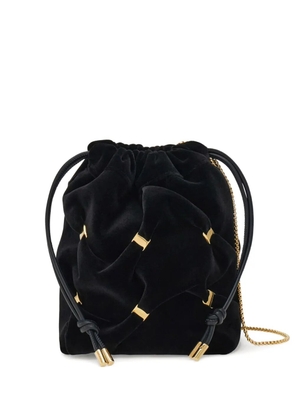 Ferragamo mini Vara-bow gathered bucket bag - Black