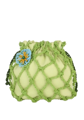 Rosantica Selene Codette beaded bucket bag - Green