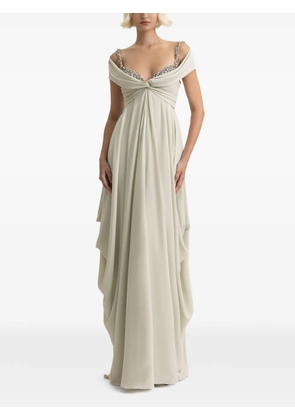 Gemy Maalouf beaded-detail maxi dress - Green