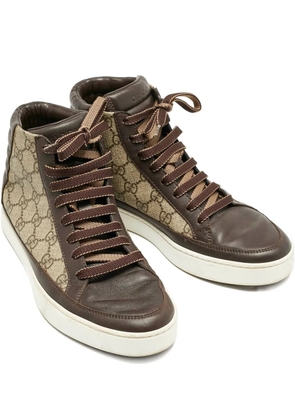 Gucci Pre-Owned GG canvas high-top sneakers - Brown