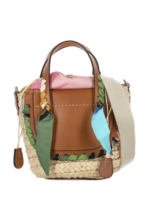 CUBA LAB logo-embossed tote bag - Brown