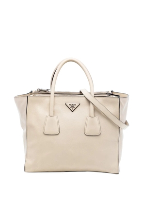 Prada Pre-Owned 2010-2026 Vitello Daino Twin Pocket satchel - White