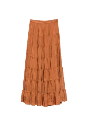 Forte Forte tiered silk maxi skirt - Brown