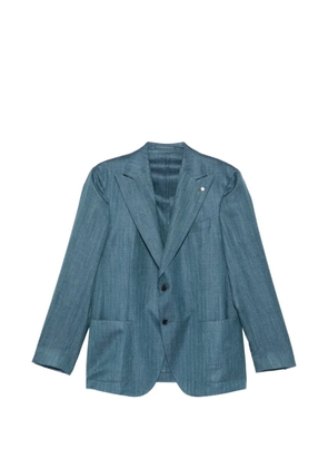 LUIGI BIANCHI MANTOVA button wool blazer - Blue