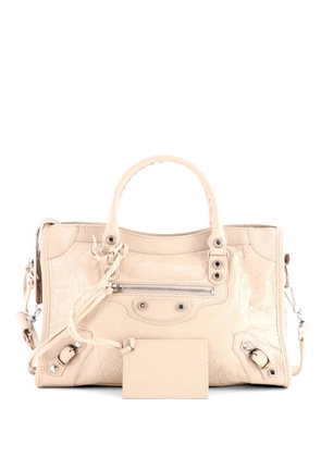 Balenciaga Pre-Owned City Classic Studs Bag Leather Small satchel - Neutrals