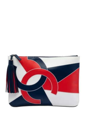 CHANEL Pre-Owned 2019 CC Lambskin Patchwork Tassel clutch bag - Multicolour