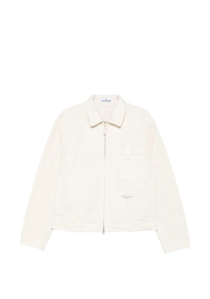 Stone Island logo-embroidered shirt jacket - Neutrals