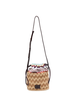 Missoni small zig-zag bucket bag - Neutrals