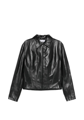 Kiko Kostadinov Lur leather jacket - Black