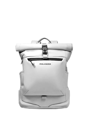 PIQUADRO roll-top water-resistant backpack - White