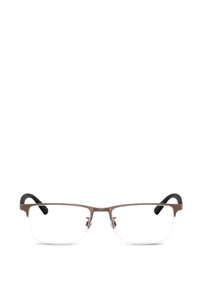 Emporio Armani rectangle-frame glasses - Brown