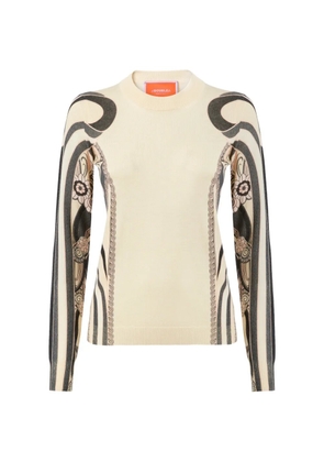 La DoubleJ printed knitted top - Neutrals