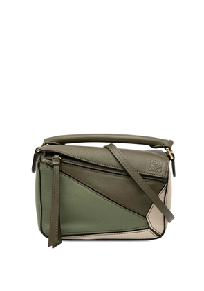 Loewe Pre-Owned 2010-2026 Mini Tricolor Calfskin Puzzle satchel - Green