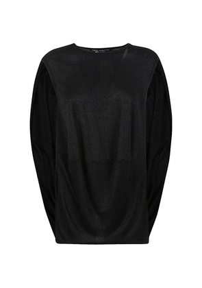 Junya Watanabe patchwork metallic-finish top - Black