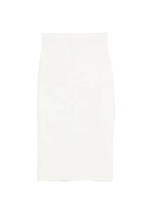 ALPHA STUDIO elastic-waistband midi skirt - White