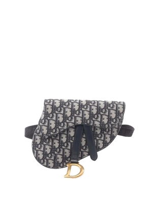 Christian Dior Pre-Owned 2019 Oblique Canvas Saddle belt bag - Blue