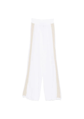 Lorena Antoniazzi side-stripe trousers - White