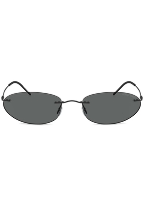 Giorgio Armani oval frame sunglasses - Black