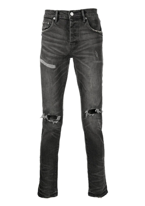 Purple Brand slim-fit frayed-knee jeans - Grey