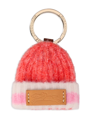 Longchamp logo-patch keyring - Pink