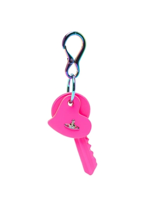 Vivienne Westwood Orb heart-shaped keyring - Pink