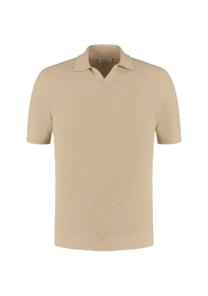 Gran Sasso V-neck ribbed polo shirt - Neutrals