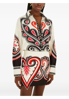 FARM Rio patterned buttoned shirt - Neutrals