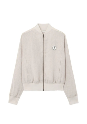 Palm Angels logo tree cotton jacket - Neutrals