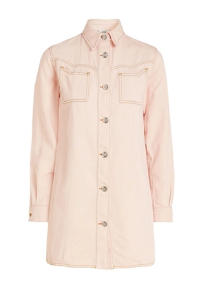 GANNI pre-owned denim mini dress - Pink