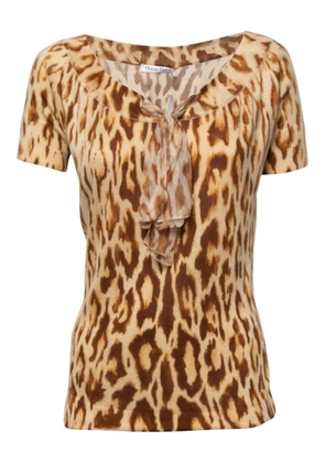 Christian Dior Pre-Owned leopard-print top - Neutrals