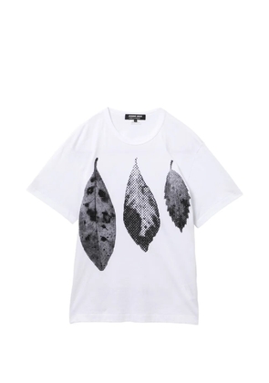 Comme des Garçons Homme Deux leaf-print T-shirt - White