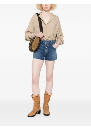 PINKO button frayed shorts - Blue