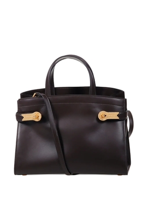 amato daniele mini Queen Dual logo-detail tote bag - Brown
