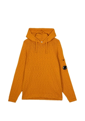 C.P. Company Lens-detail slub-texture hoodie - Orange
