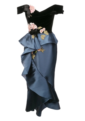 Marchesa off-shoulder cocktail dress - Black