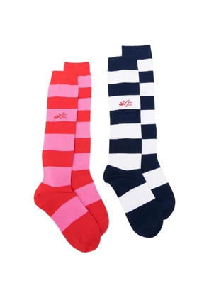 Charles Jeffrey Loverboy Loverboy striped socks (set of two) - Blue