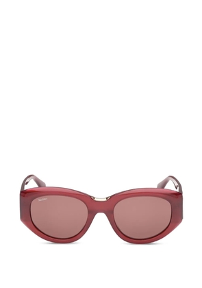 Max Mara Eyewear shiny oval-frame sunglasses - Red
