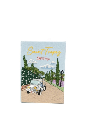 Olympia Le-Tan Saint-Tropez embroidered clutch bag - Blue