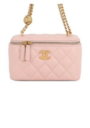 CHANEL Pre-Owned 2021-2026 Small Quilted Lambskin Vanity Case with Chain crossbody bag - Pink