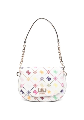 GUESS USA logo-plaque shoulder bag - White