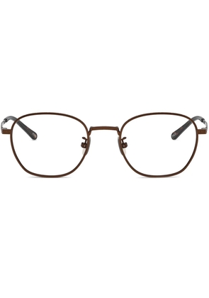 Polo Ralph Lauren rounded frame glasses - Brown