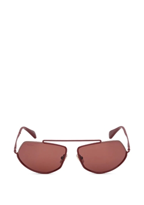 Max Mara Eyewear brow-bar geometric-shape sunglasses - Red