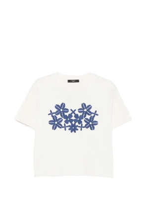 Weekend Max Mara floral-embroidered T-shirt - Neutrals