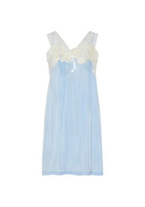 Maison Margiela lace-trim mini dress - Blue