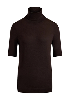 12 STOREEZ short-sleeve turtleneck top - Brown
