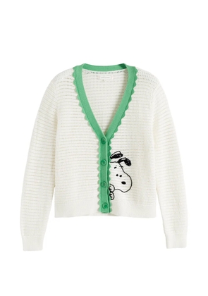 Chinti & Parker Snoopy crochet cotton cardigan - White