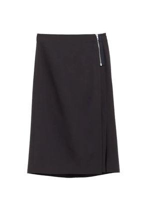 LEMAIRE zip-detail skirt - Black