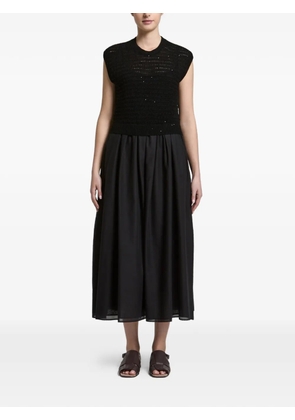 Peserico sequin-embellished midi dress - Black